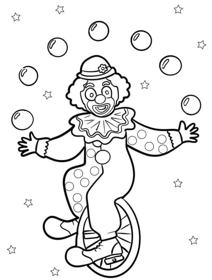 Bedava Palyaço Boyama Sayfası