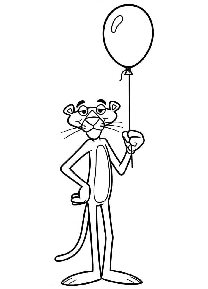 Bedava Pembe Panter Resim Boyama Sayfası