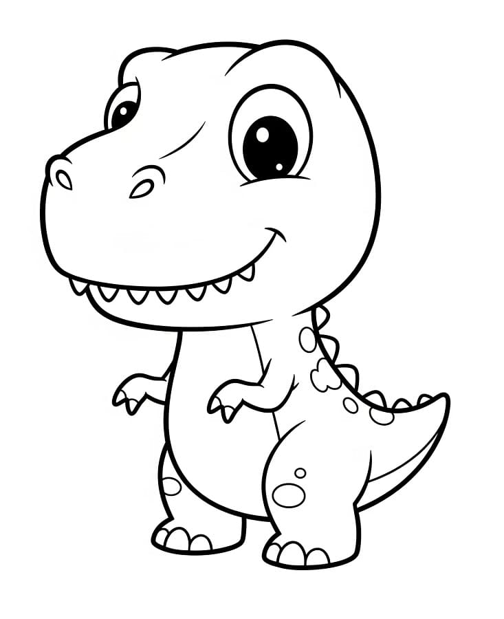 Bedava T-Rex Resim Boyama Sayfası