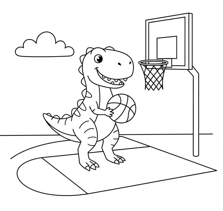 Bedava T-Rex Yazdır Boyama Sayfası