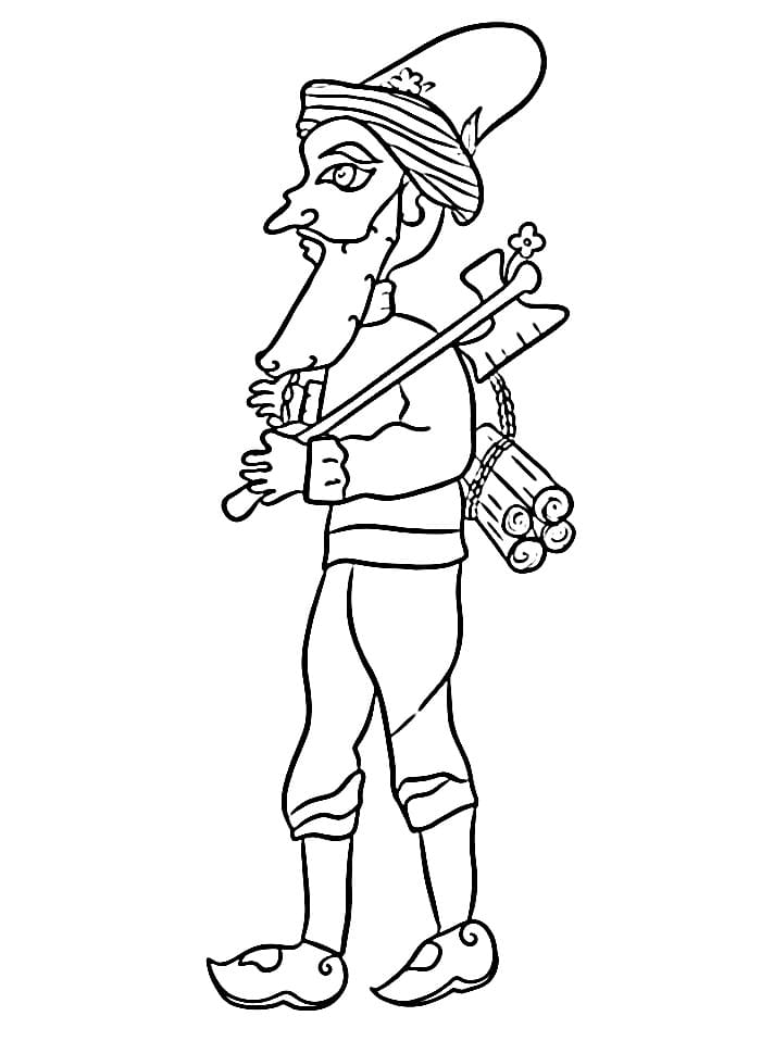 Bedava Yazdırılabilir Karagöz ve Hacivat Boyama Sayfası