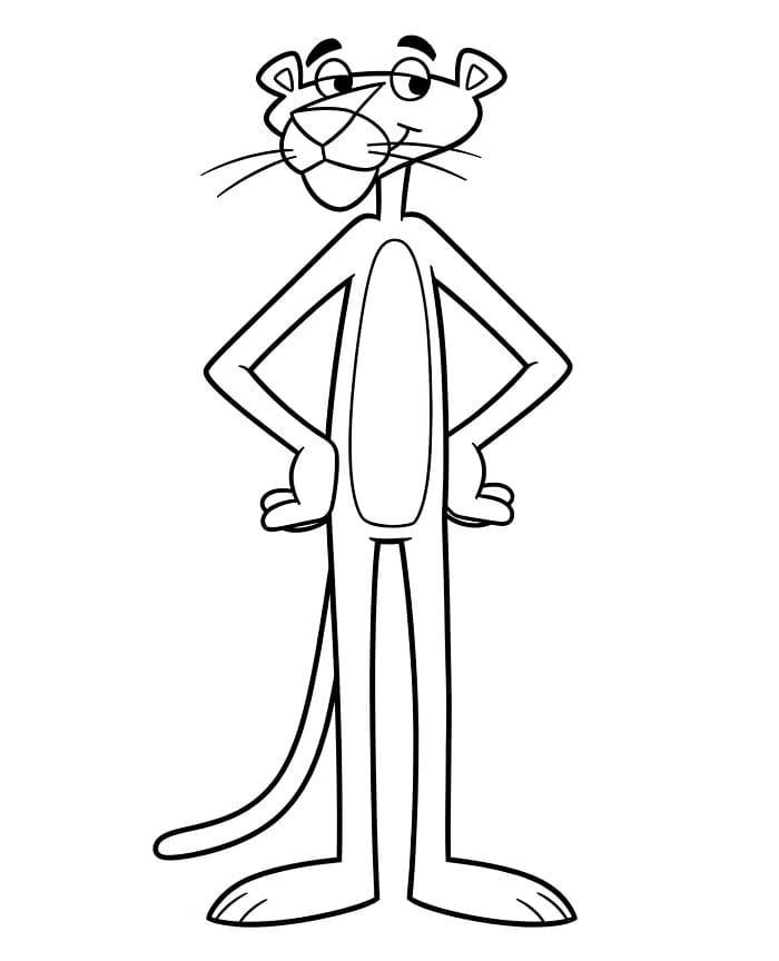 Bedava Yazdırılabilir Pembe Panter Boyama Sayfası