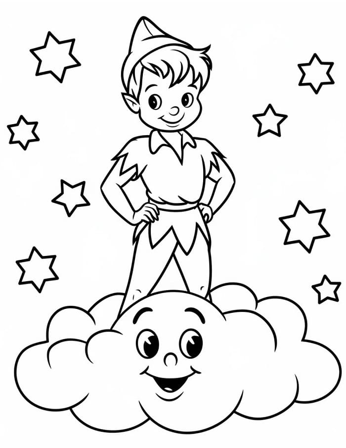 Bedava Yazdırılabilir Peter Pan Boyama Sayfası