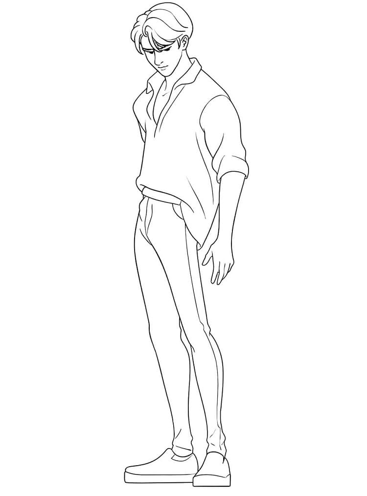 Bedava Yazdırılabilir Saja Boys Boyama Sayfası