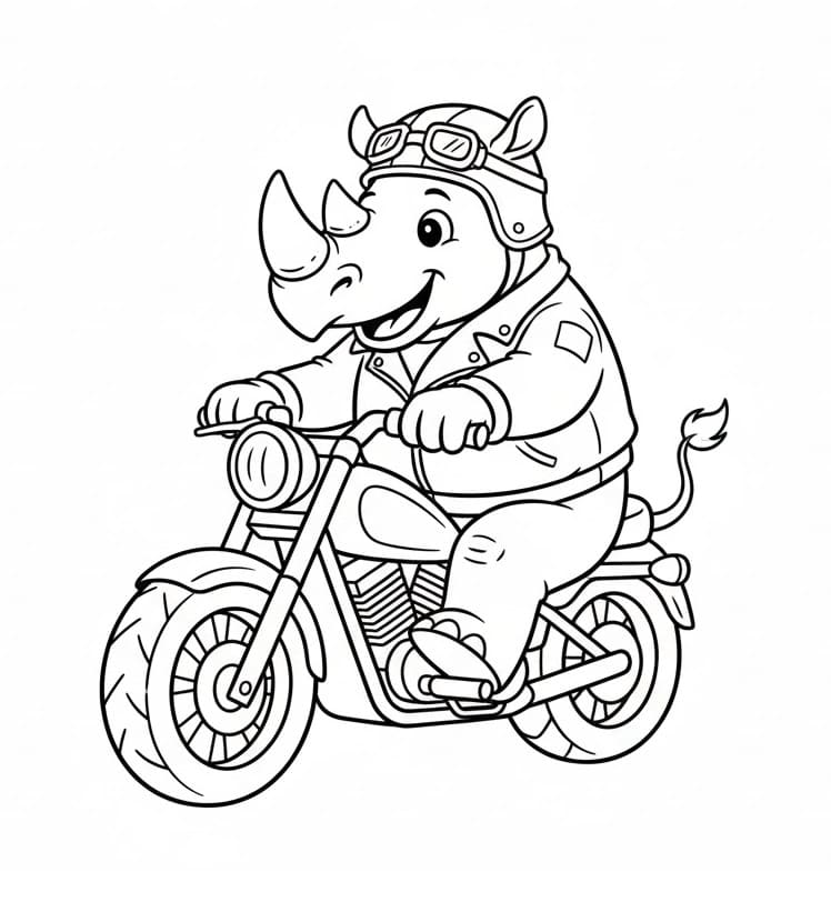 Bir Gergedan Boyama Sayfası