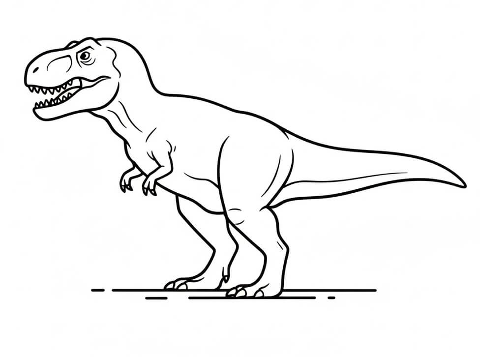 Bir T-Rex Boyama Sayfası