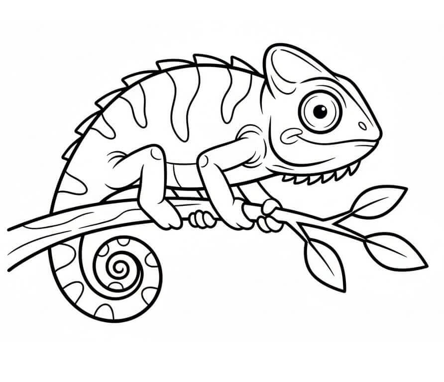 Bukalemun Boyama Sayfaları