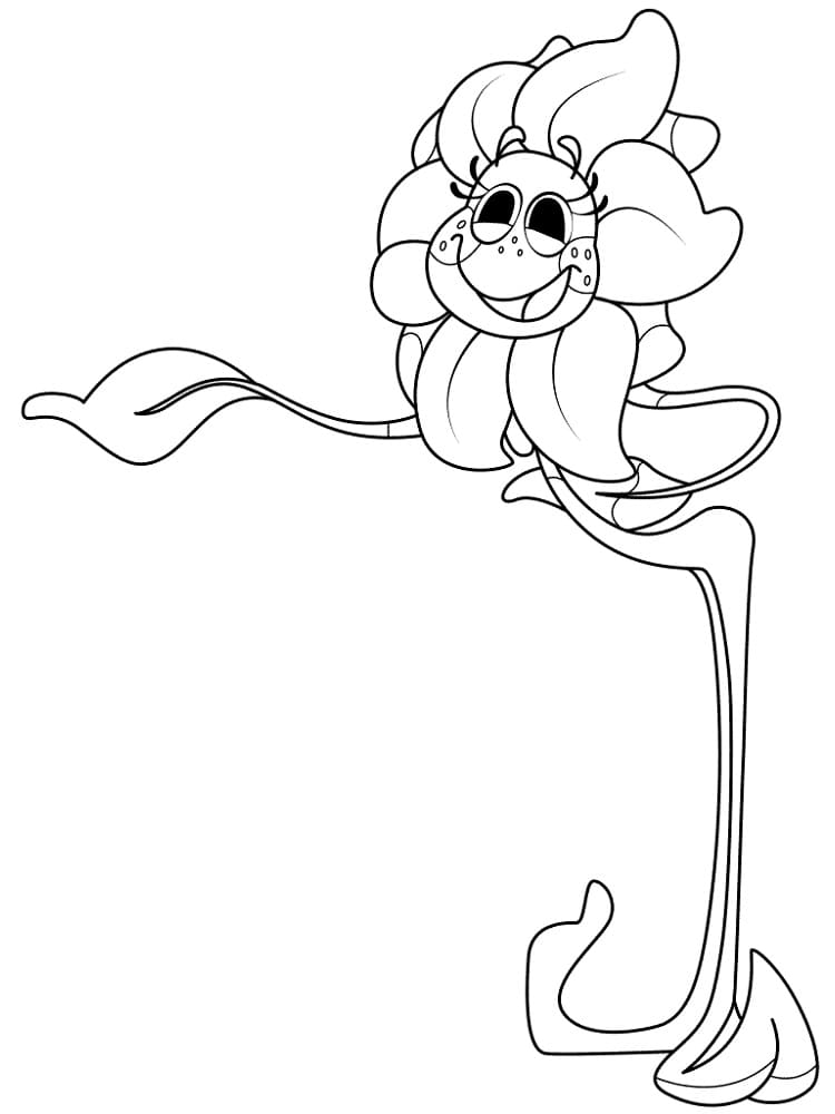 Çizgi Papatya Çiçeği Boyama Sayfası