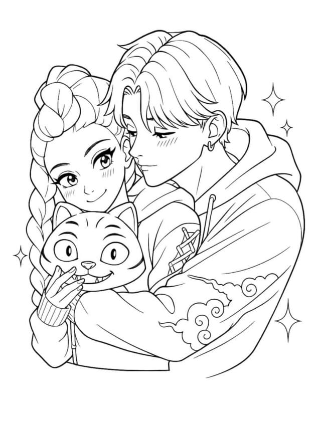 Çocuk Saja Boys Yazdırılabilir Boyama Sayfası