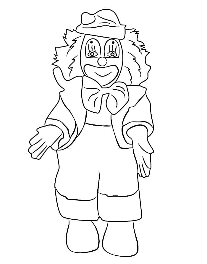 Çocuklar İçin Bedava Palyaço Boyama Sayfası