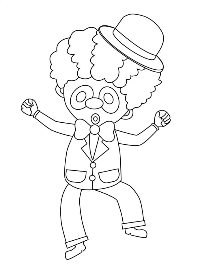 Çocuklar İçin Palyaço Boyama Sayfası