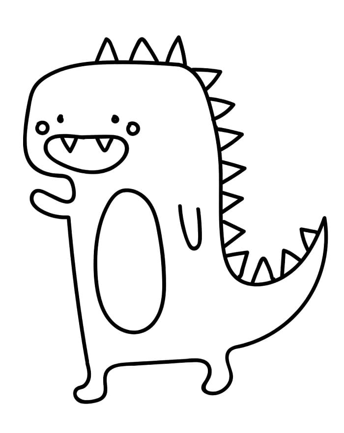 Çocuklar İçin T-Rex Boyama Sayfası