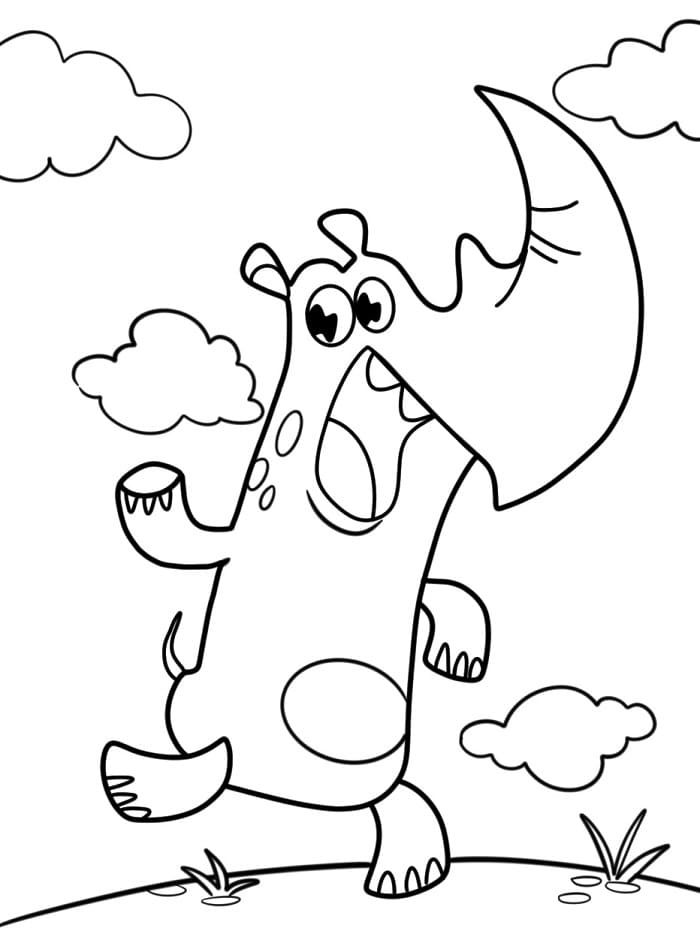 Gergedan Bedava Boyama Sayfası