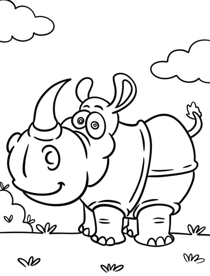 Gergedan Resmi Boyama Sayfası