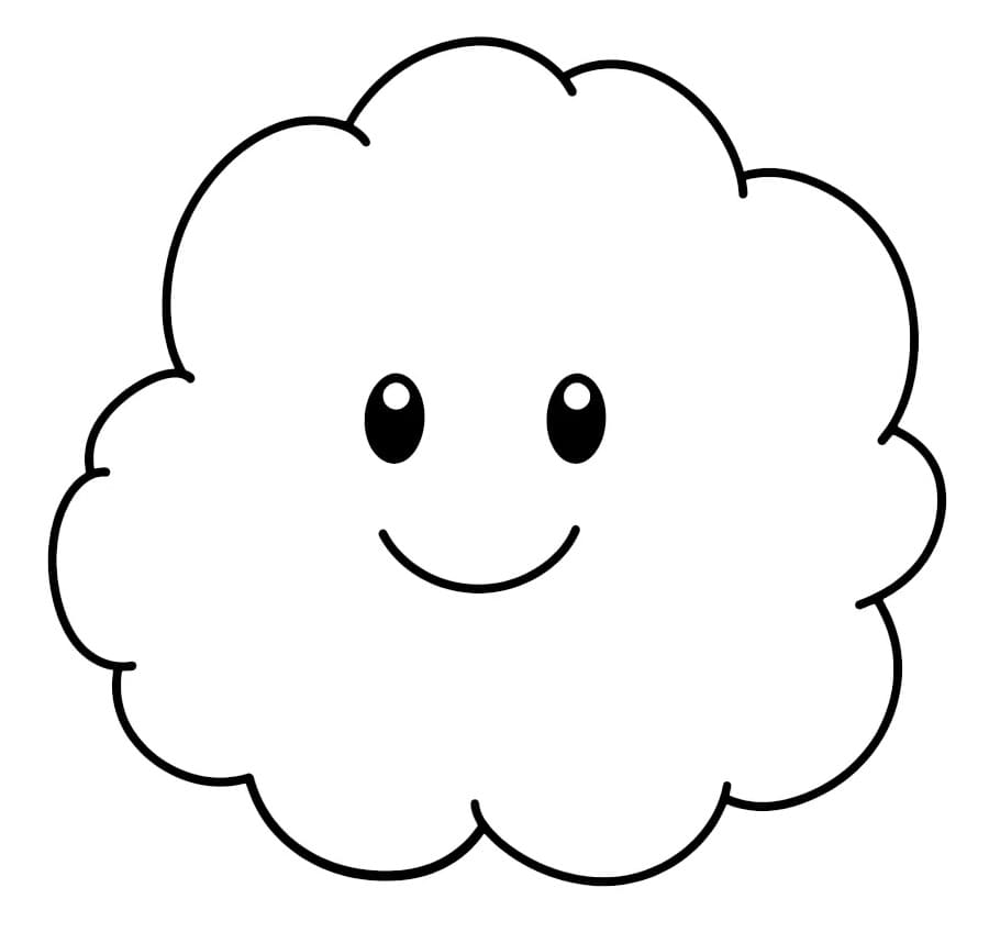 Gülen Bulut Boyama Sayfası