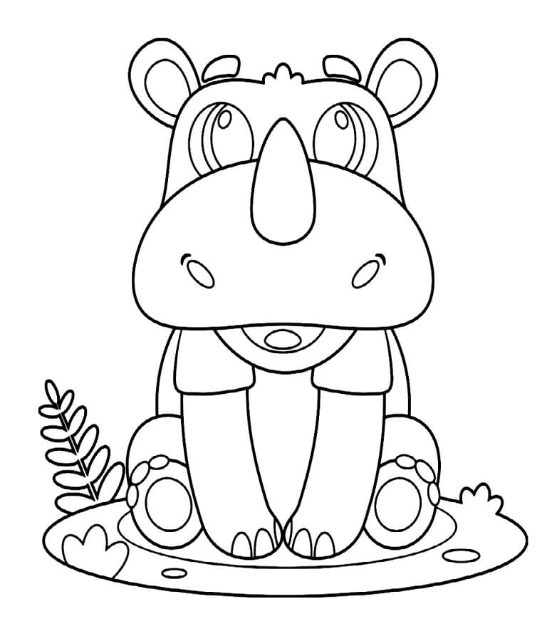 Harika Gergedan Boyama Sayfası