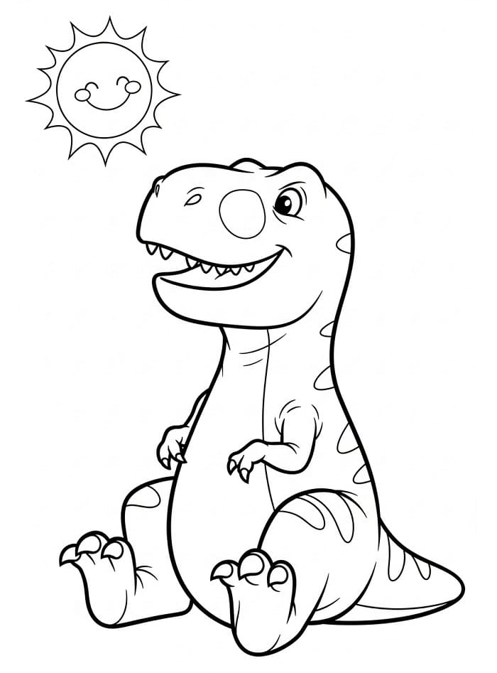 Harika T-Rex Boyama Sayfası