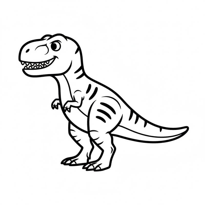 Havalı T-Rex Boyama Sayfası