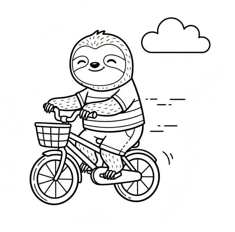 Hayvan Tembel Hayvan Boyama Sayfası