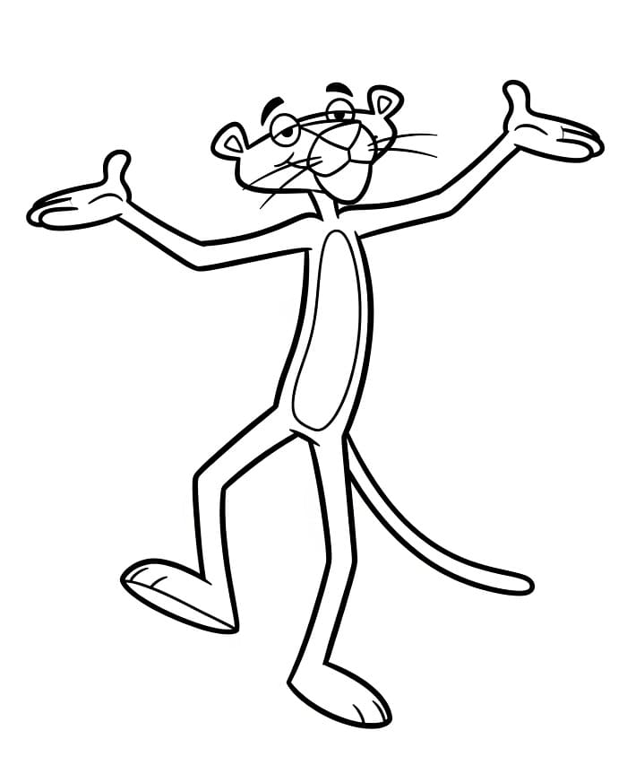 Hediye Pembe Panter Boyama Sayfası