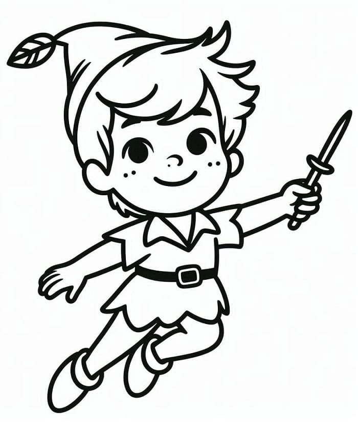 Hediye Peter Pan Boyama Sayfası