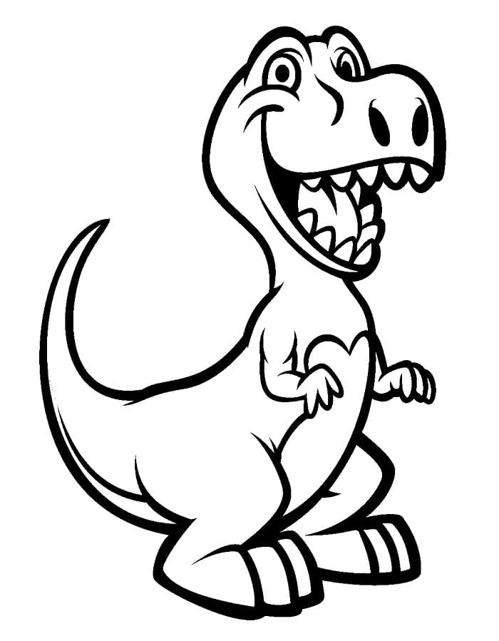 Hediye T-Rex Boyama Sayfası