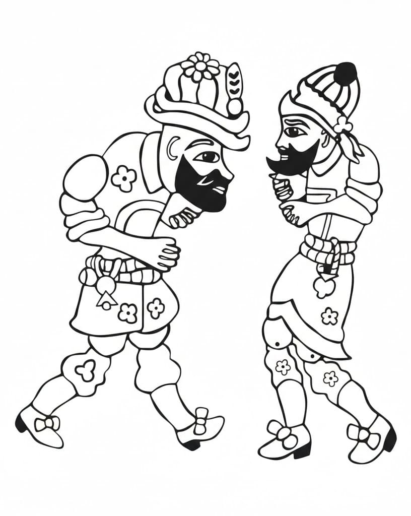 Karagöz ve Hacivat 1 Yaş Çocuklar İçin Boyama Sayfası