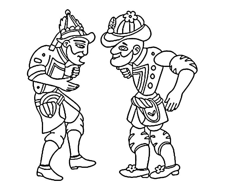 Karagöz ve Hacivat Resmi Boyama Sayfası