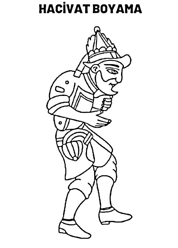 Karagöz ve Hacivat Yazdırılabilir Resim Boyama Sayfası