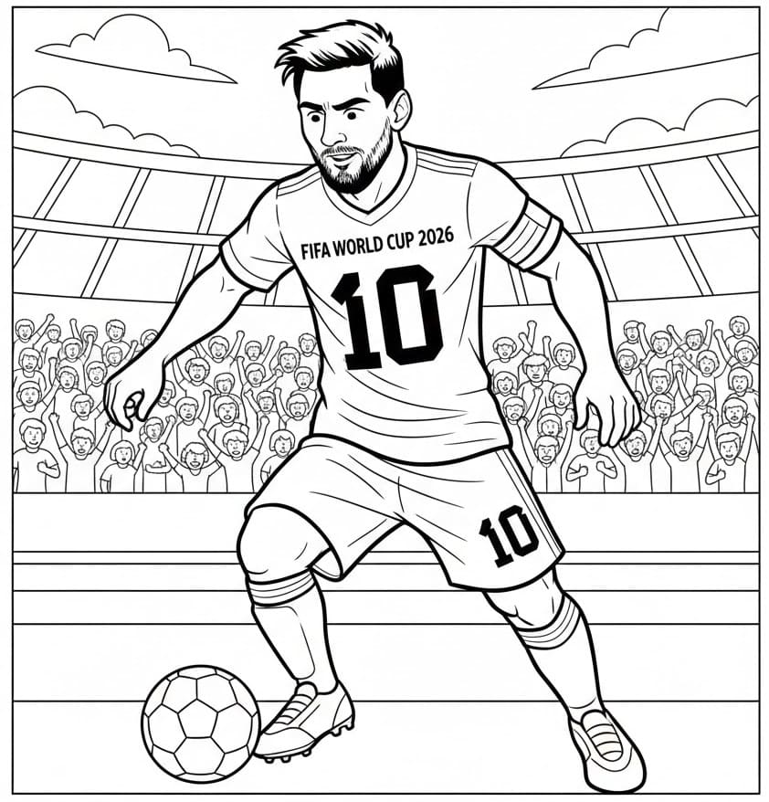 Kolay Dünya Kupası 2026 Boyama Sayfası
