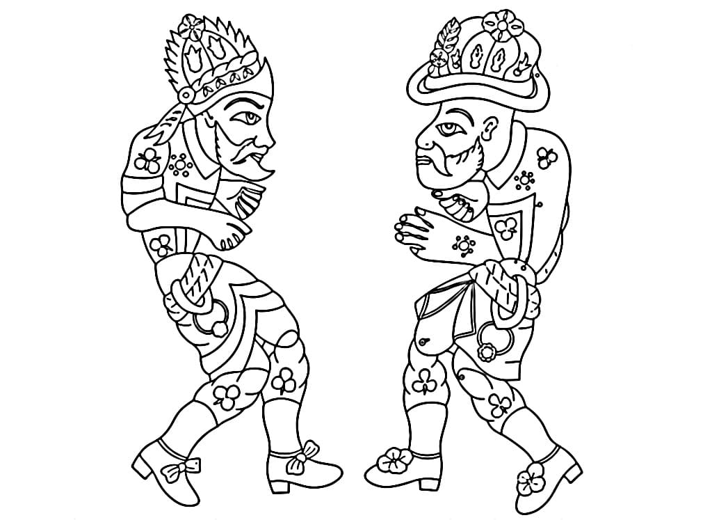 Kolay Karagöz ve Hacivat Boyama Sayfası