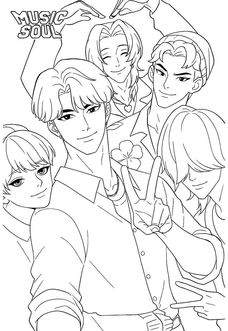 Kolay Saja Boys Boyama Sayfası