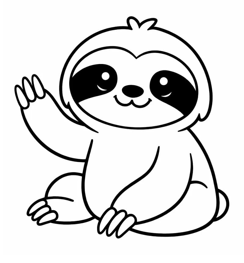 Kolay Tembel Hayvan Boyama Sayfası