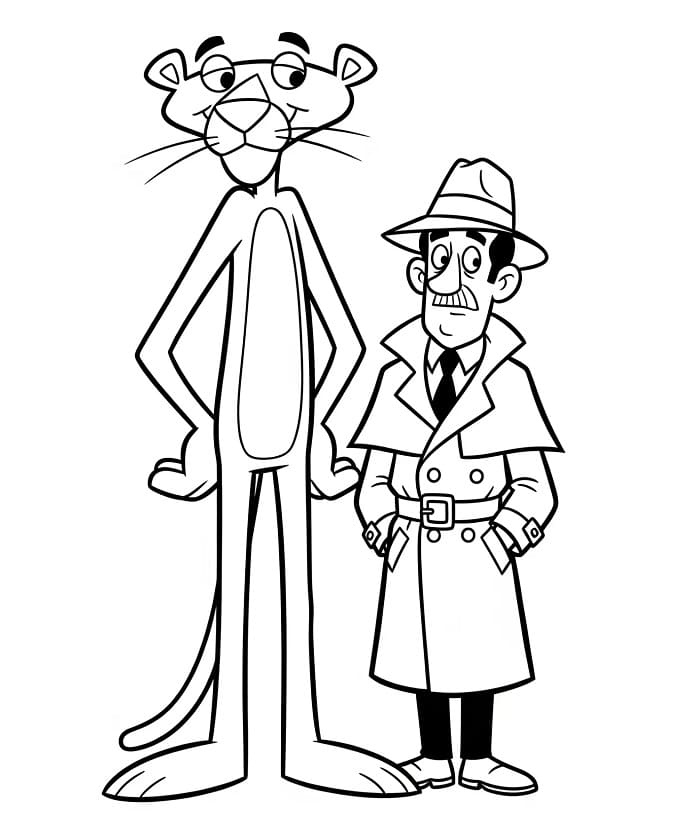 Komik Pembe Panter Boyama Sayfası