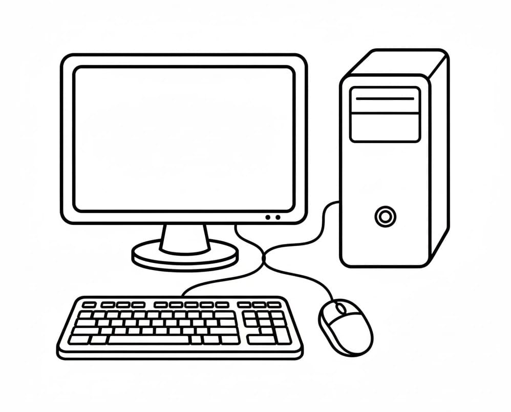 Modern Bilgisayar Boyama Sayfası