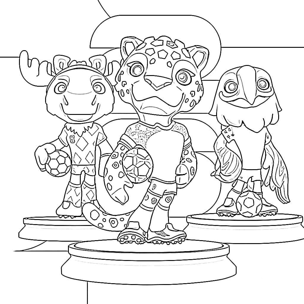 Muhteşem Dünya Kupası 2026 Boyama Sayfası