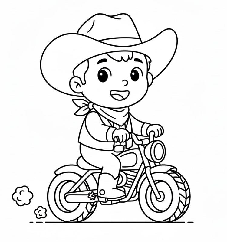 Muhteşem Kovboy Boyama Sayfası