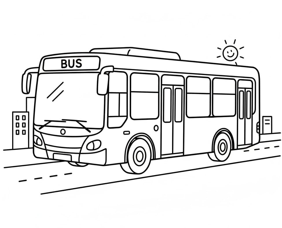 Muhteşem Otobüs Boyama Sayfası