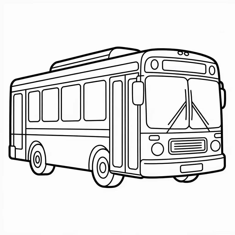 Mükemmel Otobüs Boyama Sayfası