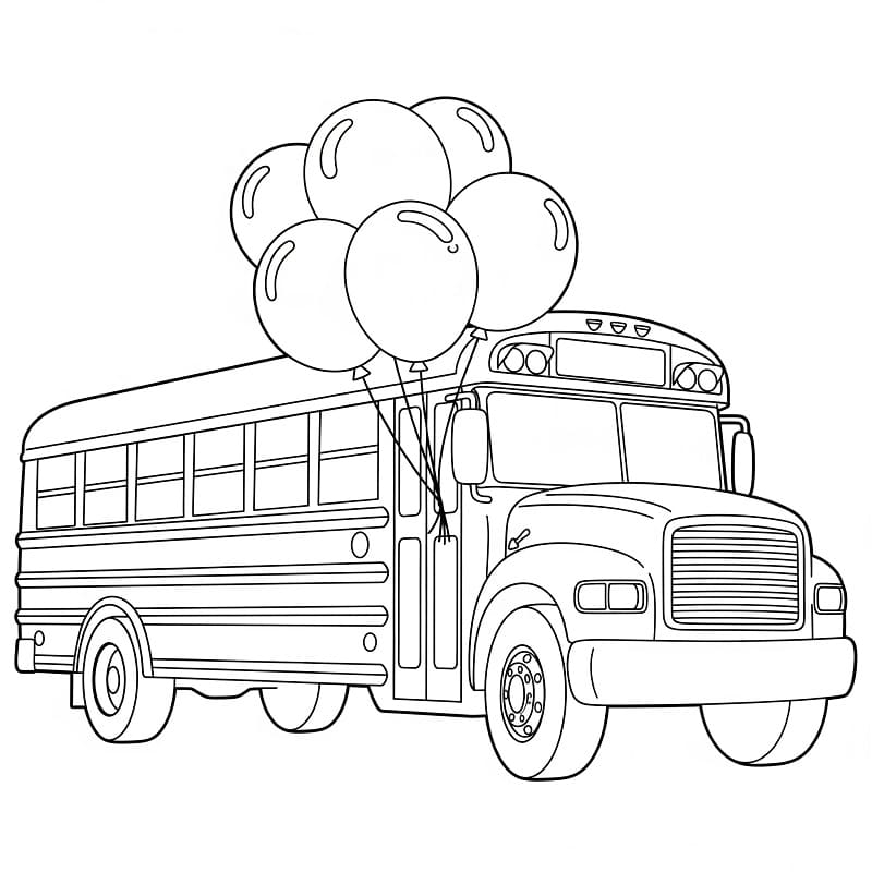 Otobüs 4 Yaş Çocuklar İçin Boyama Sayfası