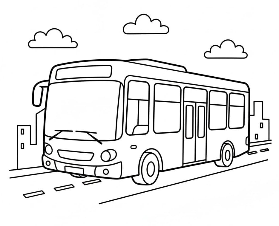 Otobüs (5) Boyama Sayfası