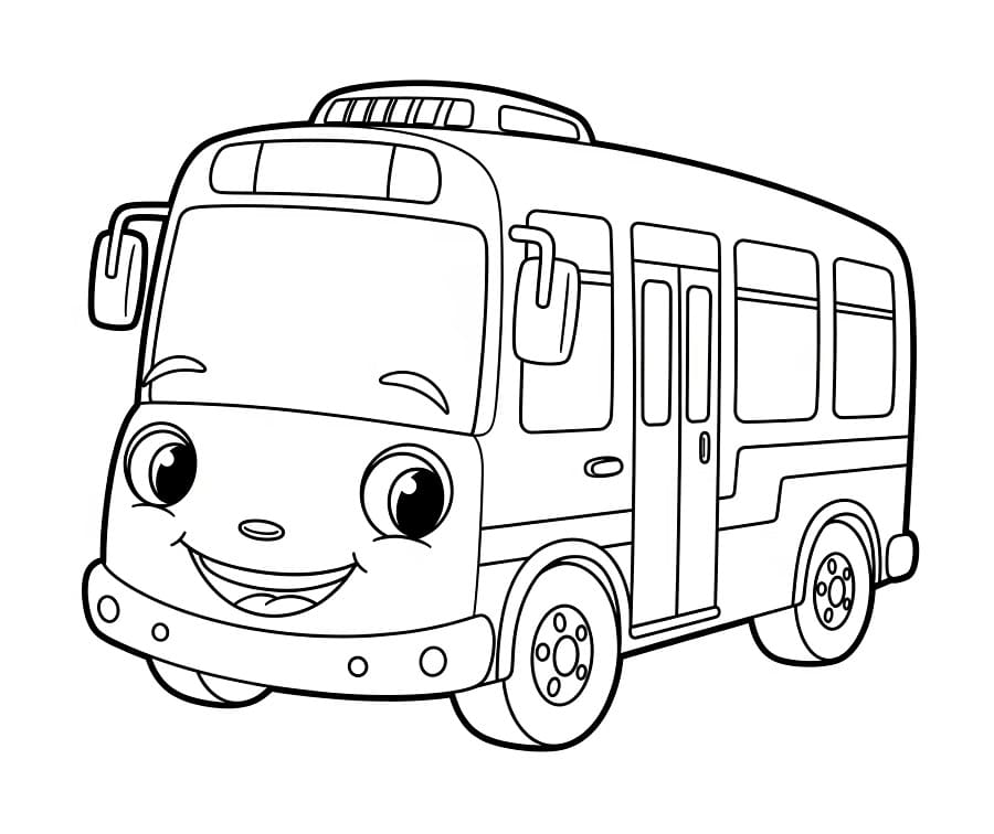 Otobüs Bedava Resim Boyama Sayfası