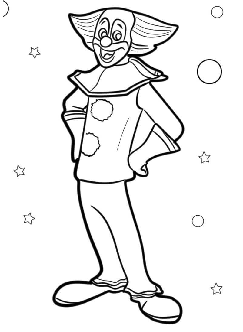 Palyaço Yazdırma Boyama Sayfası