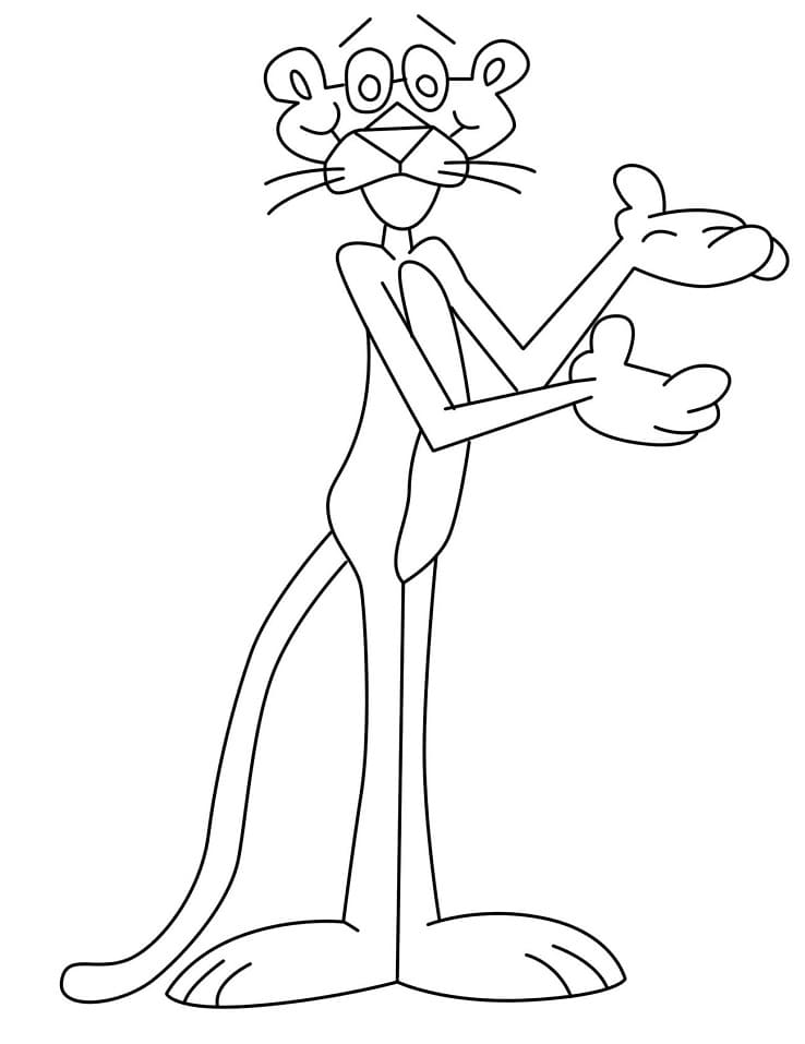 Pembe Panter 6 Yaş Çocuklar İçin Boyama Sayfası