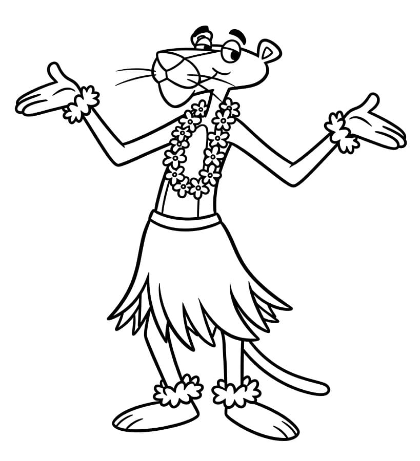 Pembe Panter Renklendir Boyama Sayfası