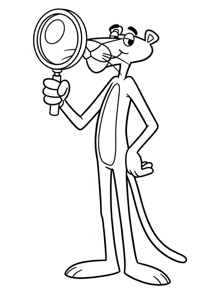 Pembe Panter Yazdırılabilir Resim Boyama Sayfası