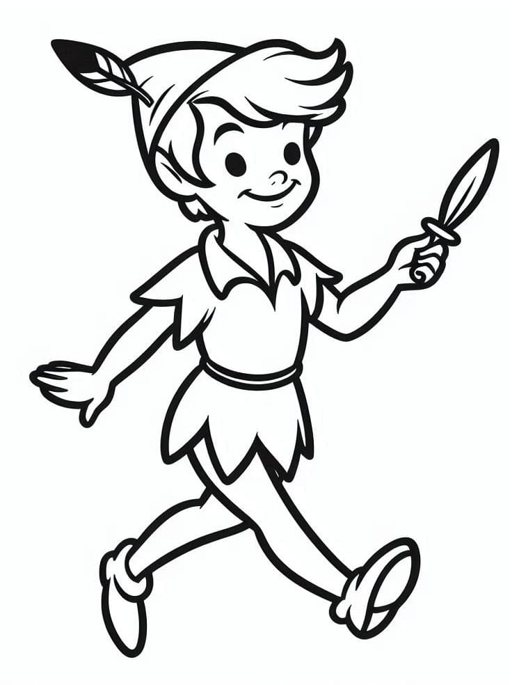 Peter Pan Bedava Resim Boyama Sayfası