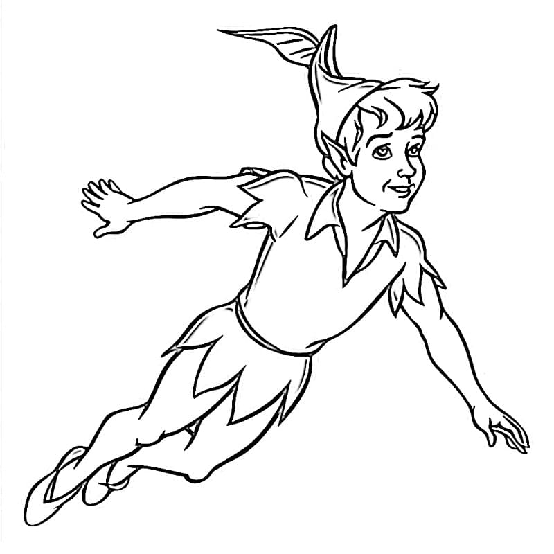 Peter Pan Bedava Boyama Sayfası