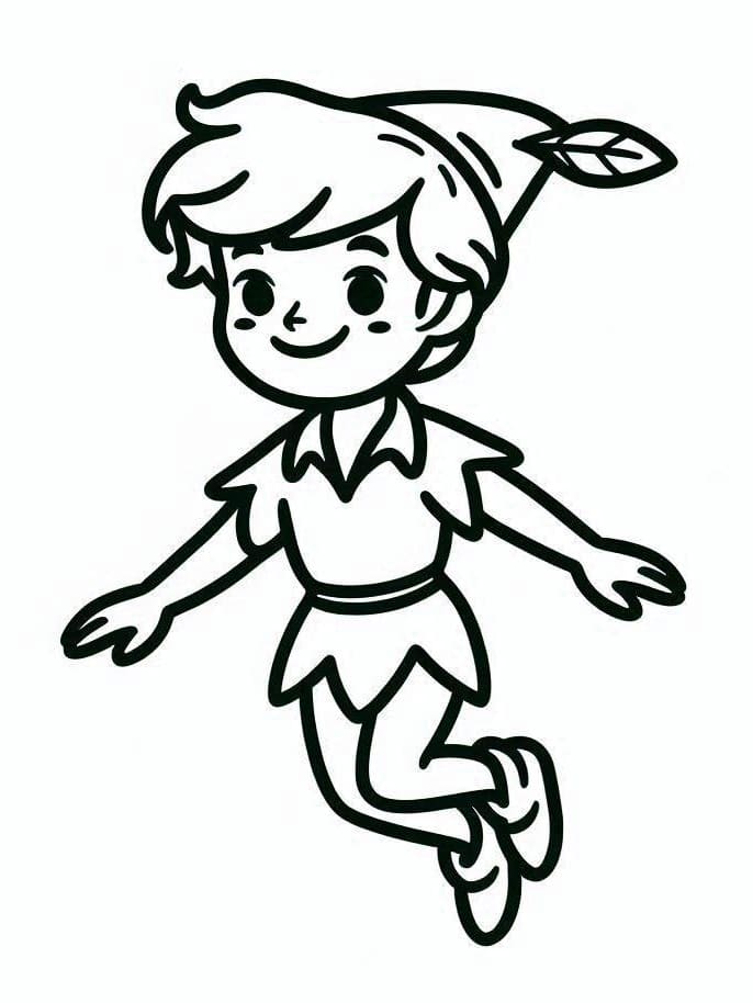 Peter Pan Resmi Boyama Sayfası