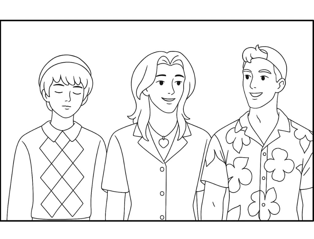 Saja Boys 1 Yaş Çocuklar İçin Boyama Sayfası